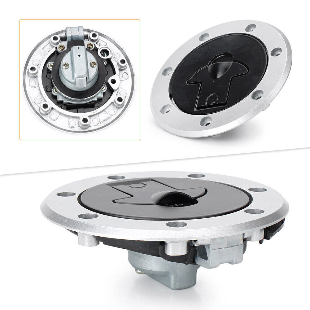 ya 4 6.22 Fuel Gas Tank Cap Cover Lock Set Aluminum & 2 Keys Universal for Kawasaki