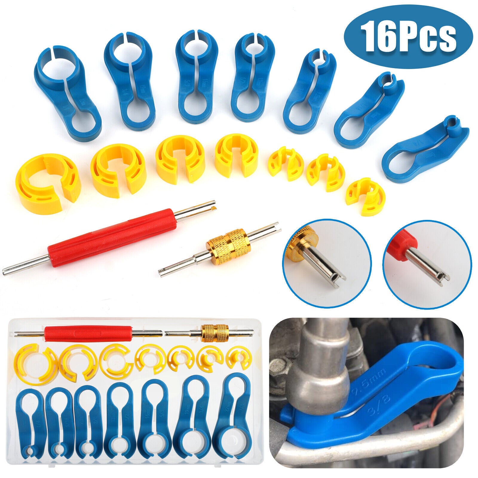 ya 3 6.24 16PCS AC Disconnect Fuel Line Car Removal Tool Kits Quick Disconnect Tool Kit