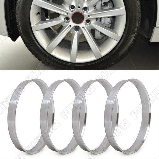 ya 1 7.3 Wheel Hub Centric Rings 72.6mm to 74.1mm Dia Adapter Aluminum Alloy 4Pcs for BMW
