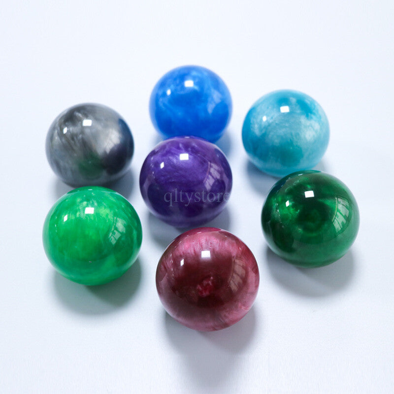 ya 11 6.5 1 * Marble Style Round Ball Shift Knife Gear Shifter Head with 3 Adapters Pink 