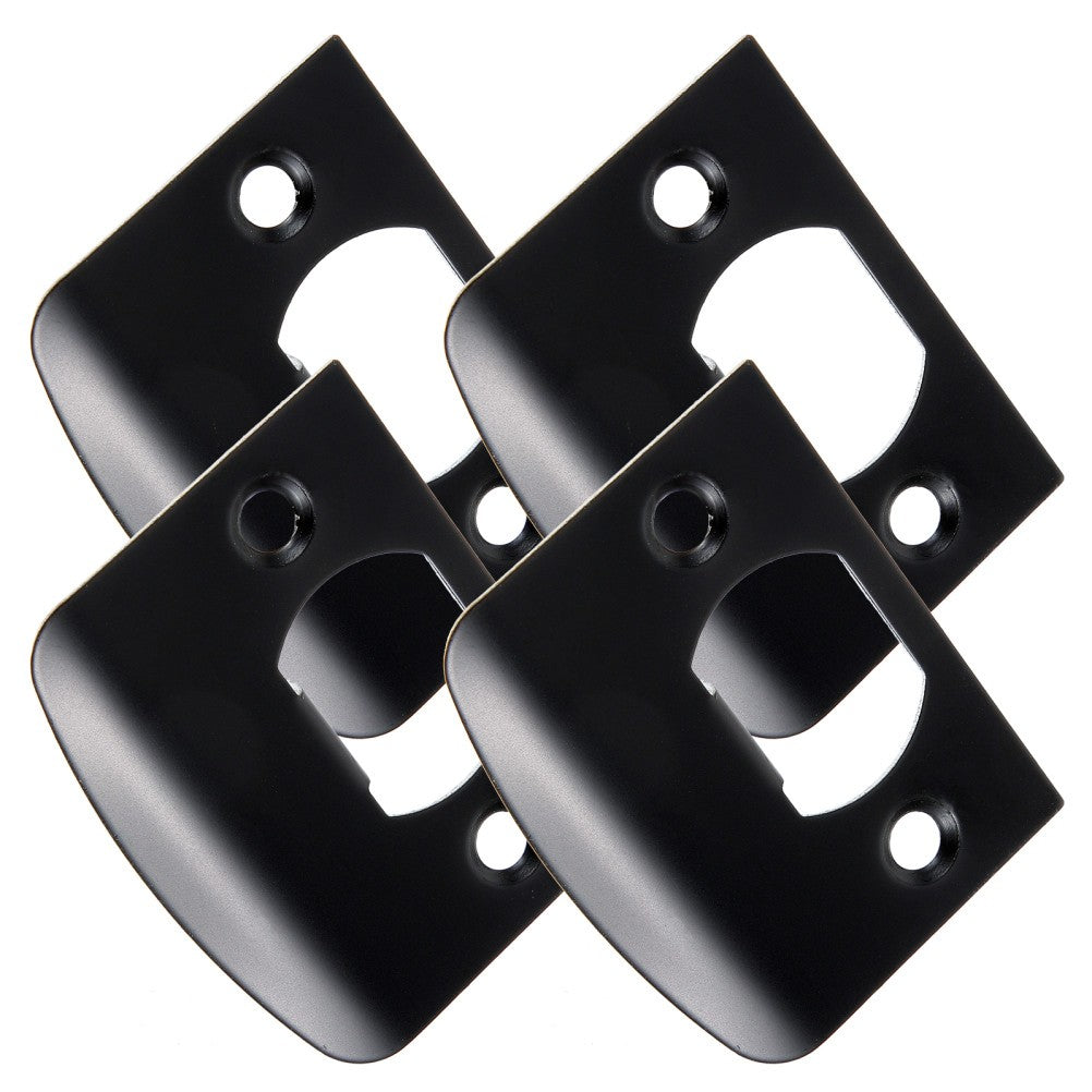 ya 14 4 Pcs Door Lock Blocker Plate Strike for Striker Plates Black Jamb