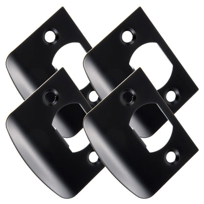ya 14 4 Pcs Door Lock Blocker Plate Strike for Striker Plates Black Jamb