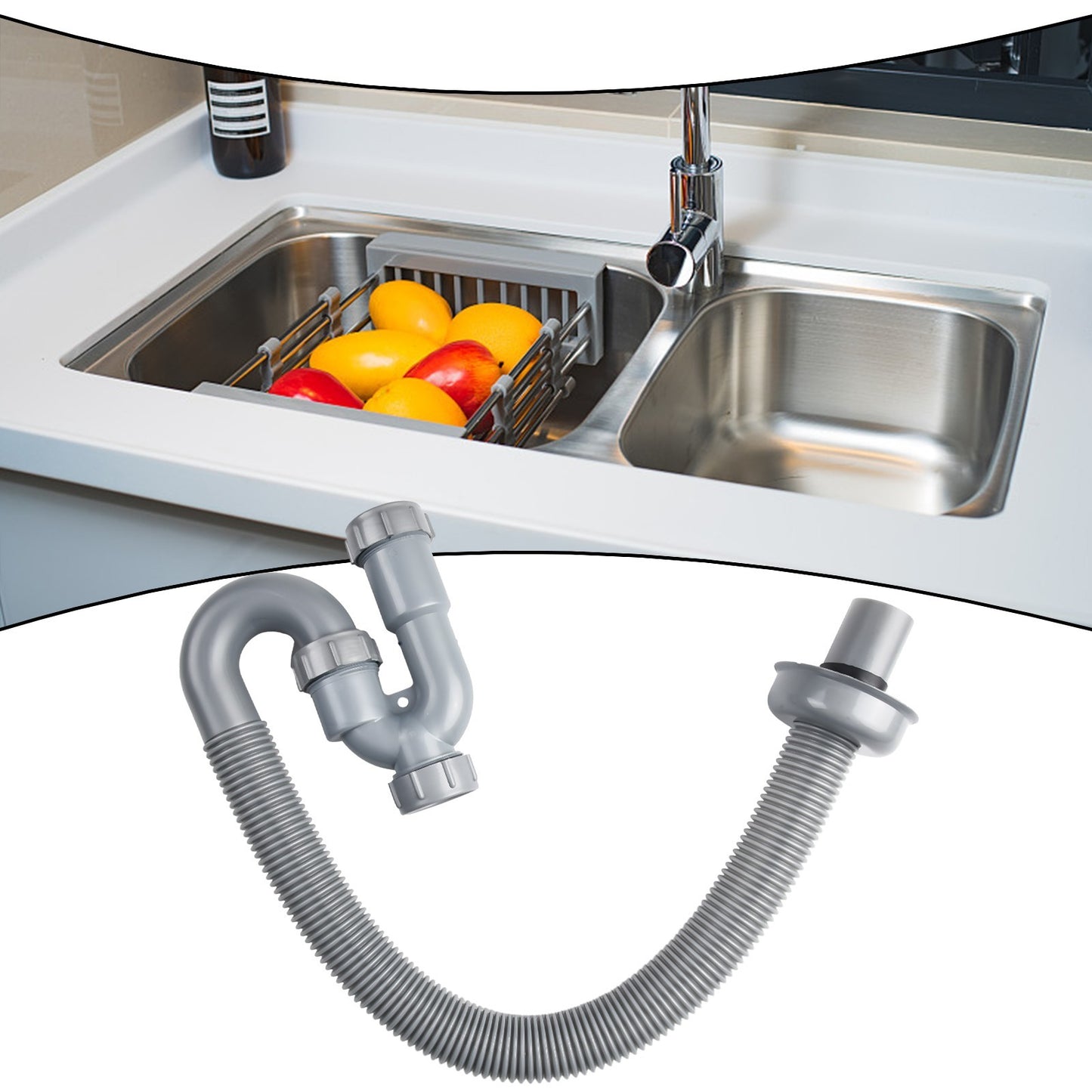ya 14 Adjustable Washbasin Sink Drain Pipe Elastic Material with Excellent Drai ge