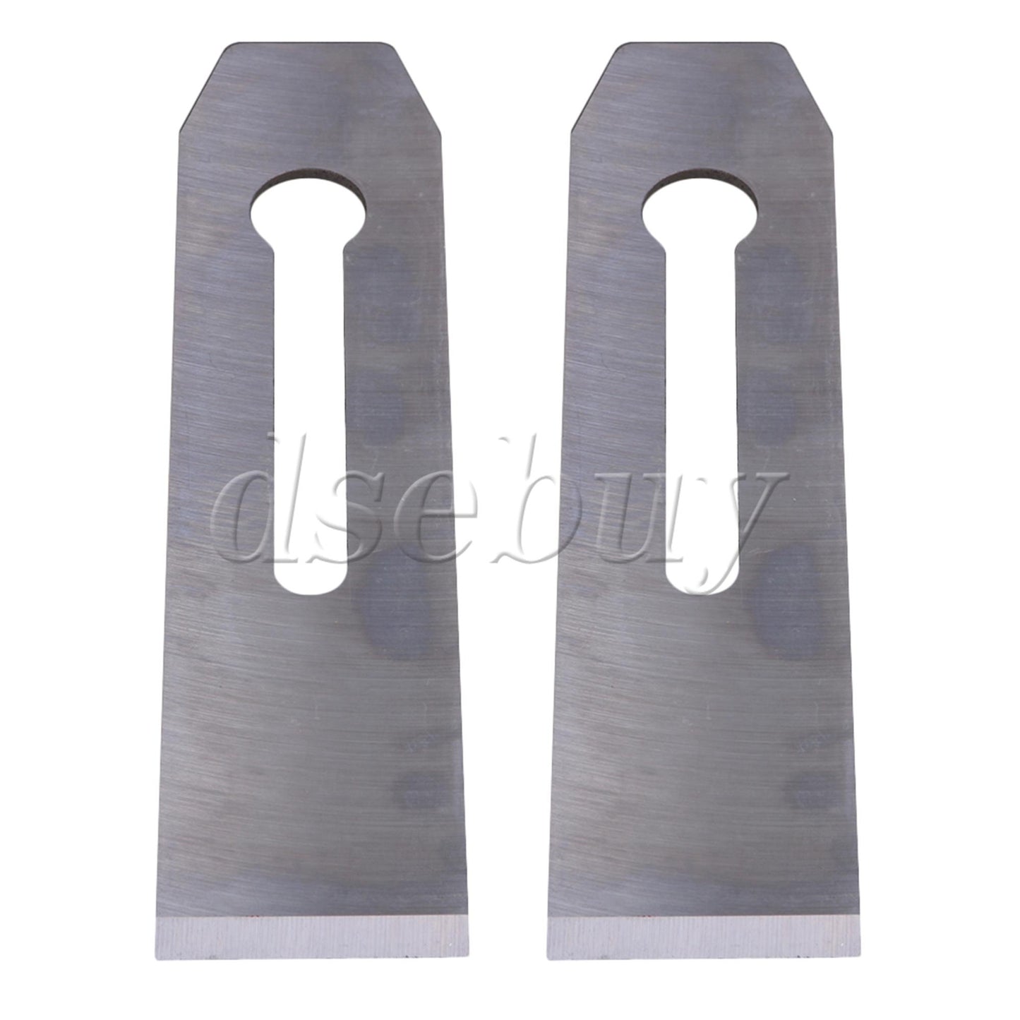 ya 25 2PCS Silver 44mm High Carbon Steel Hand Planer Blade Silver Color