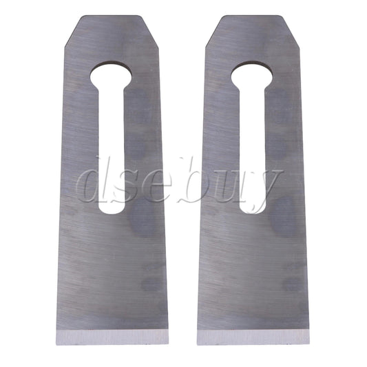 ya 25 2PCS Silver 44mm High Carbon Steel Hand Planer Blade Silver Color