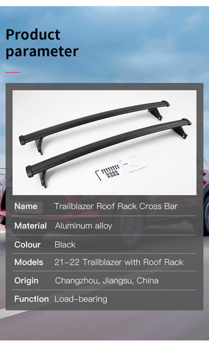 ya 5 8.7 Alu for Mini um for Chevrolet for Chevy Trailblazer Rack Rail Cross Bar Silver 2021-2022