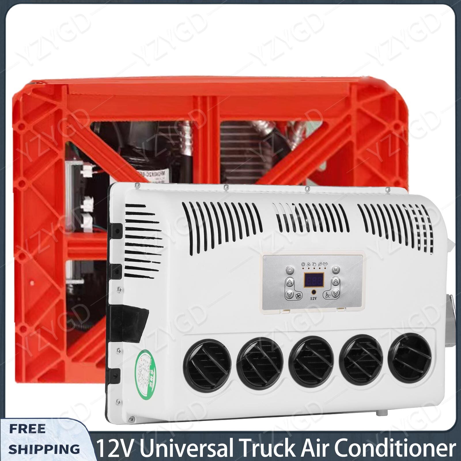 ya 1 8.12.2 baidi 12V 10000BTU Truck Cab Air Conditioner For Semi Trucks Bus RV Caravan Split A/C
