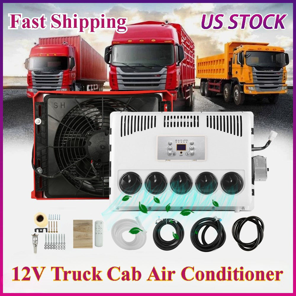 ya 1 7.7 12V Car Caravan RV Truck Split A/C For Engineering Bus Universal Air Conditioner