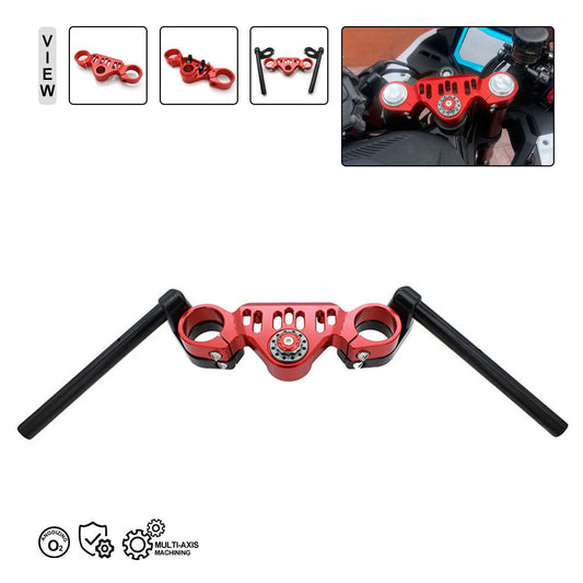 ya 2 6.26 Motorcycle Clip-Ons Handlebar Handle Bar Clip Ons For CF-MOTO 450SR 2023+ Red