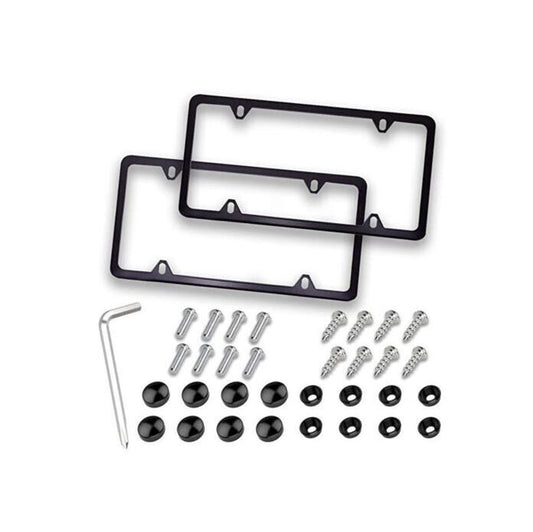 ya 1 8.5.1 Car License Plate Frame Cover Hood Cap Rear Boot Slim Black Carbon for Ram 