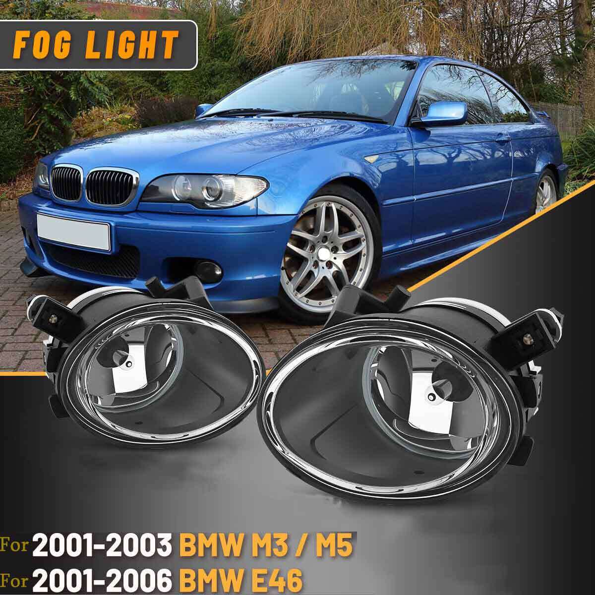 ya 1 8.5.2 Fog Lights for 01-06 E46 3 325i 330i M3 M5 Bumper Lamp Clear Lens Set