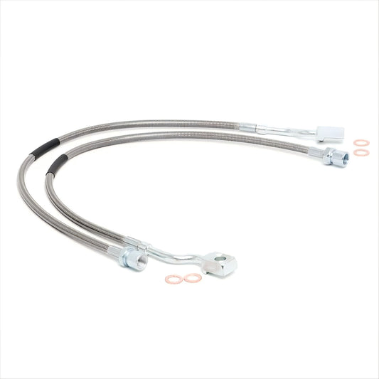 ya 10 5.28.3 2PCS Front Steel Extended Brake Lines for Chevy for Silverado 1500 2/3500 HD 89370