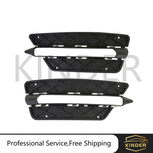 ya 27 6.18.2 Front Left+Right Bumper Grille Fog Lamp Cover Grille for Benz W204 2012-2014