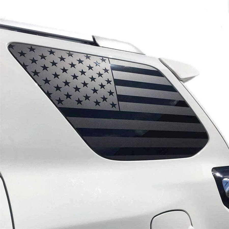 ya 1 7.8 2Pcs Matte Black American Flag Window Decal Sticker For 2003-2009 for Toyota for 4RUNNER