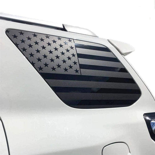 ya 1 7.8 2Pcs Matte Black American Flag Window Decal Sticker For 2003-2009 for Toyota for 4RUNNER