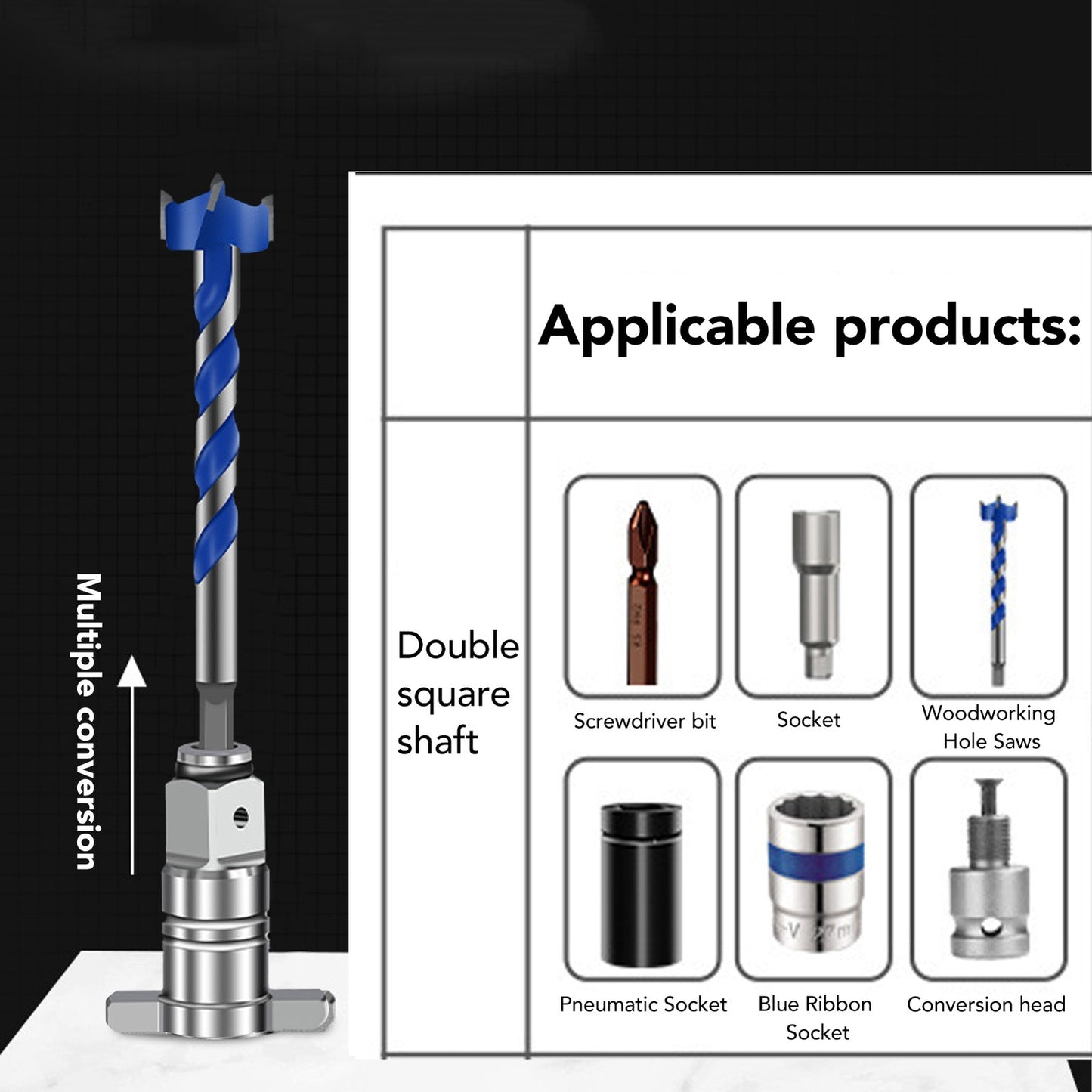 ya 26 Electric Wrench Conversion Head Chrome Alloy Steel T Shaped