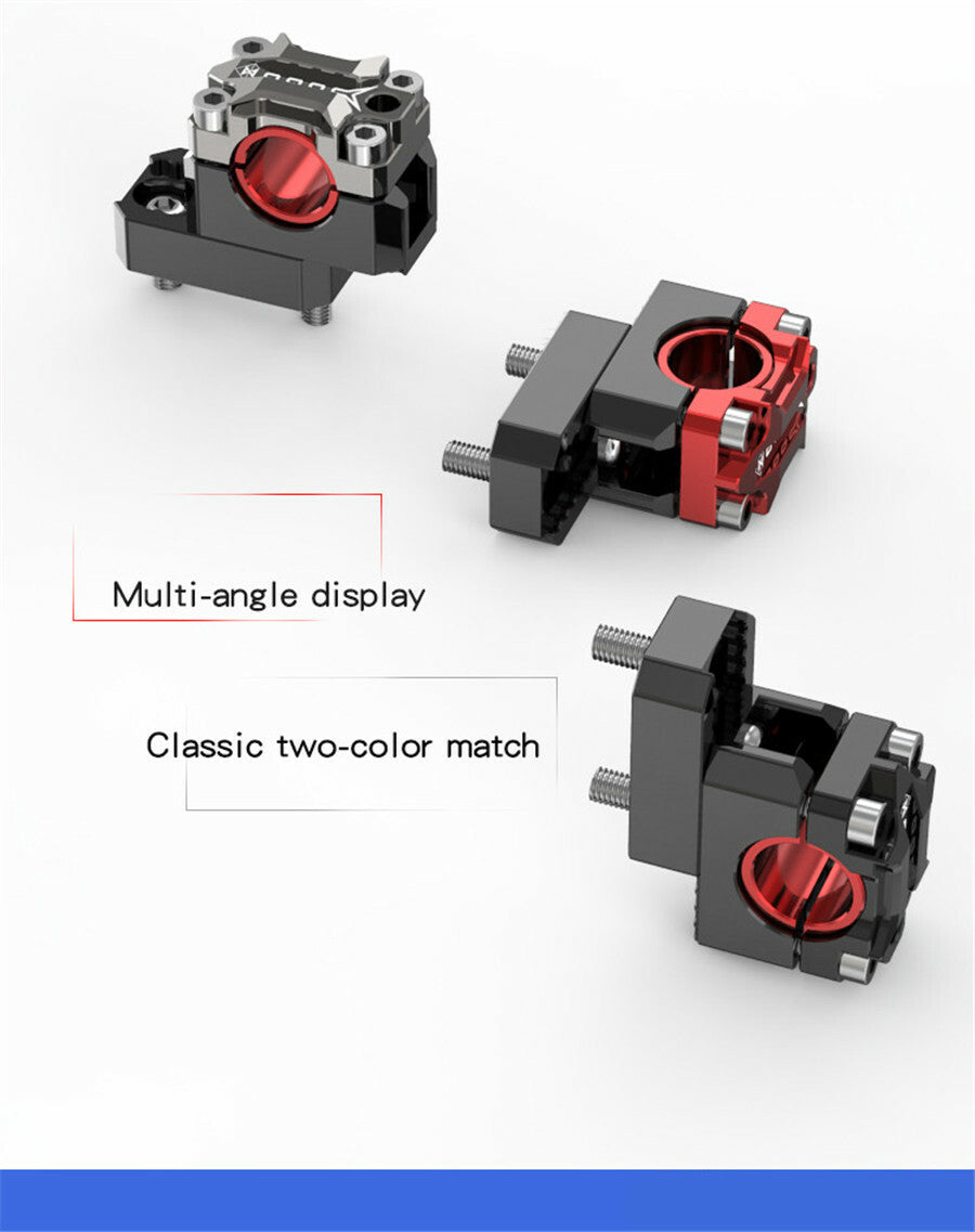 ya 5 8.7 Black+Red Aluminum Alloy 22/28mm Handlebar Riser for Motorcycle Scooter Pit Bike