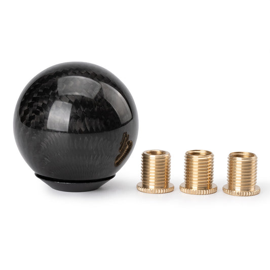 ya 11 6.5 Universal Round Ball Shape Carbon Fiber Car Gear Shift Knob Head Shifter Lever