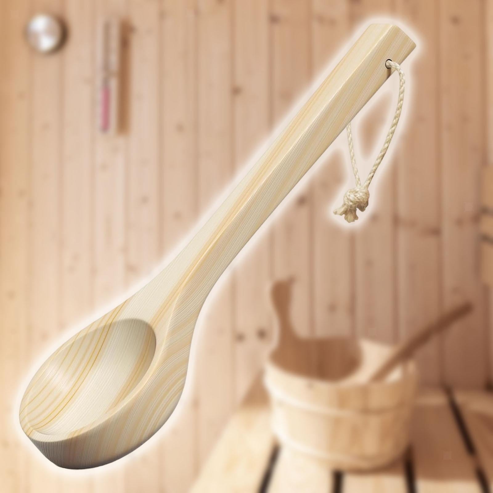 ya 25 Wooden Bath Ladle Multipurpose Shower Salts Spoon for SPA Kitchen Bathroom