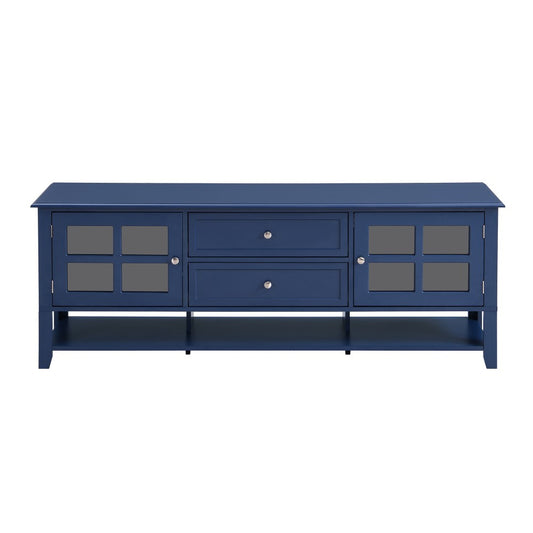 ya 28 For Living Room Blue TV Stand for TVs up to 60'',Multifunctional Storage,Modern
