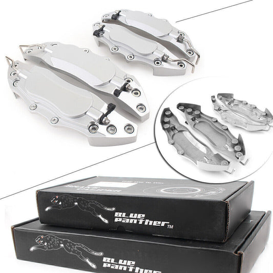 ya 10 5.28 4x Silver Metal 3D Universal Style Brake Caliper Cover front&rear