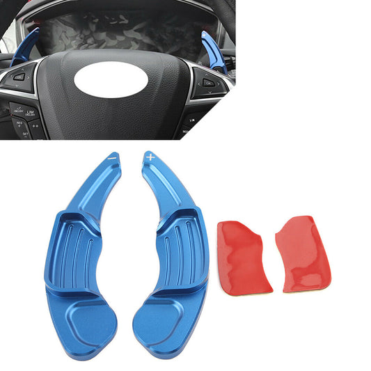 ya 8 5.27 Steering Wheel Paddle Shifter Extension for Ford Fusion Mondeo Edge for Lincoln Blue