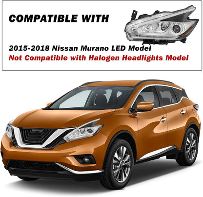 ya 11 10.28 Full LED Headlights Assembly Headlamps Left+Right For 2015-2018 Murano n