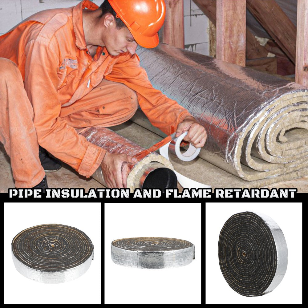 ya 5 8.7 Sound Insulation Cotton Aluminum Foil Self-adhesive Pipe Exterior Wrap