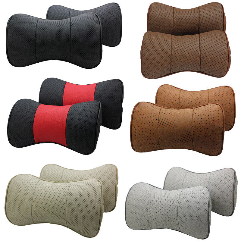 ya 12 5.22 2 Pack Car for SEAT Headrest Neck Cushion Pillow Leather Universal Multicolor 