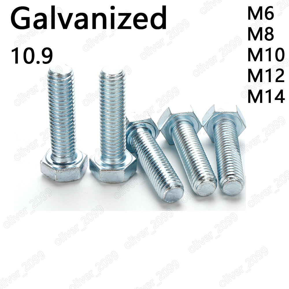 Galvanized 10.9 Steel Hexagon Head Screws Bolts Hex Head Screw M6 M8 M10 M12 M14