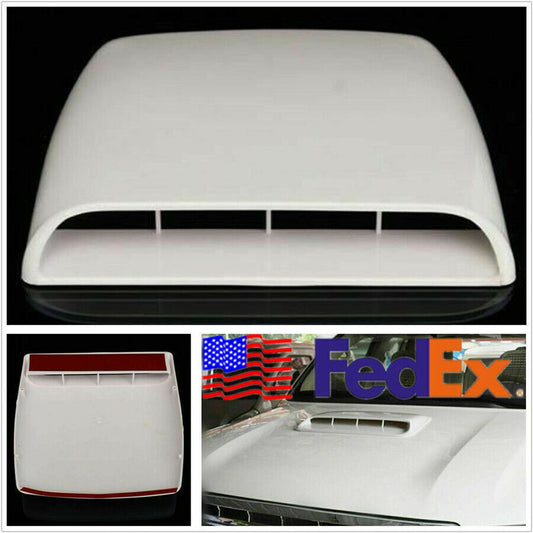ya 3 6.23 3D White Car Air Flow Intake Hood Scoop Vent Bonnet Decor Cover Decal