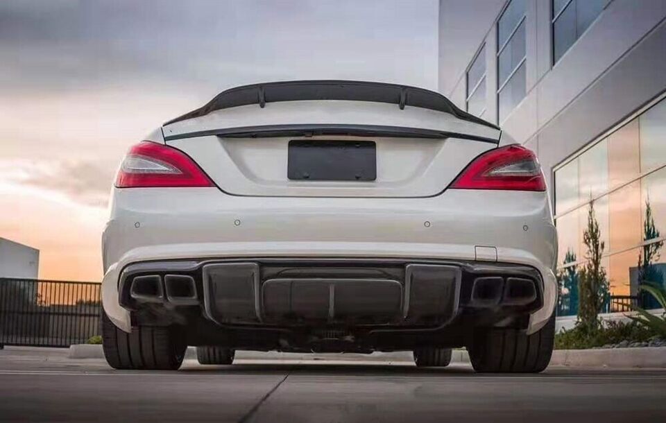 ya 10 10.28 ABS Rear Bumper Diffuser Lip for Benz W218 CLS550 CLS63 AMG 2012-18 Carbon 