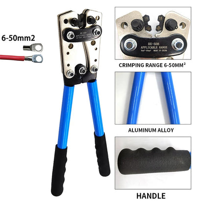 ya 25 HX-50B Bare Termi l Pliers YO Copper-aluminum Cable Crimping Pliers 6-50mm2