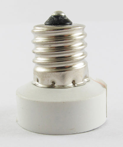 ya 14 1pc E17 Male to E12 Female Socket Base LED Halogen CFL Light Bulb Lamp Adapter