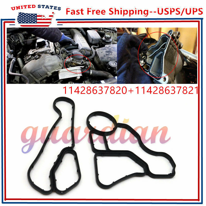 ya 5 8.7 10pcs Engine Oil Filter & Cooler Housing Gasket Seal Kit Fit for BMW E60 E90 E91