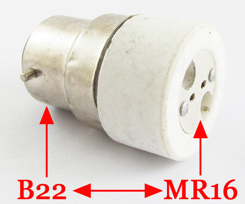 ya 14 1pc B22 Male to MR16 Female Socket Base LED Halogen CFL Light Bulb Lamp Adapter