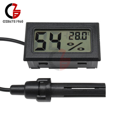 ya 14 10PCS LCD Digital Temperature Humidity Meter Thermometer Hygrometer 1.5M Probe