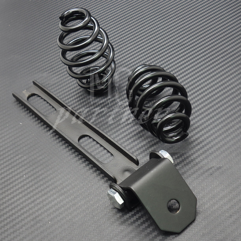 ya 5 8.7 Black Solo for Seat 3 Springs Bracket Mounting Kit for Harley Chopper Bobber Custom