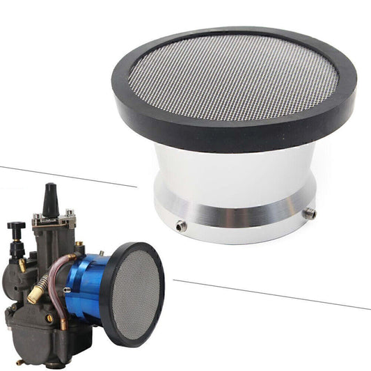 ya 8 5.26 Silver 50mm Carb Carburetor Air Filter Horn Cup W/ Net Funnel Velocity Stacks