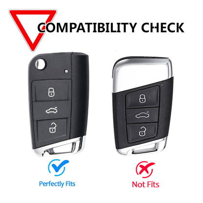 ya 5 8.7 Button Leather Remote Key Case Cover Protect for VW for SEAT for Skoda for Golf 7