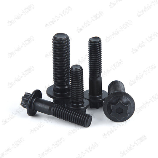 M5 M6 Black 12.9 Steel hexalobular Flanged head bolts Torx Screw