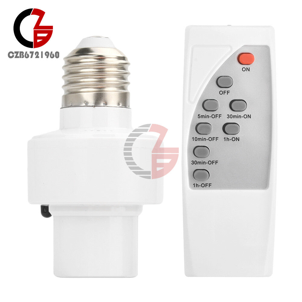 ya 14 Wireless Remote Control Light Lamp E27 Screw Bulb Base Holder Cap Socket Switch