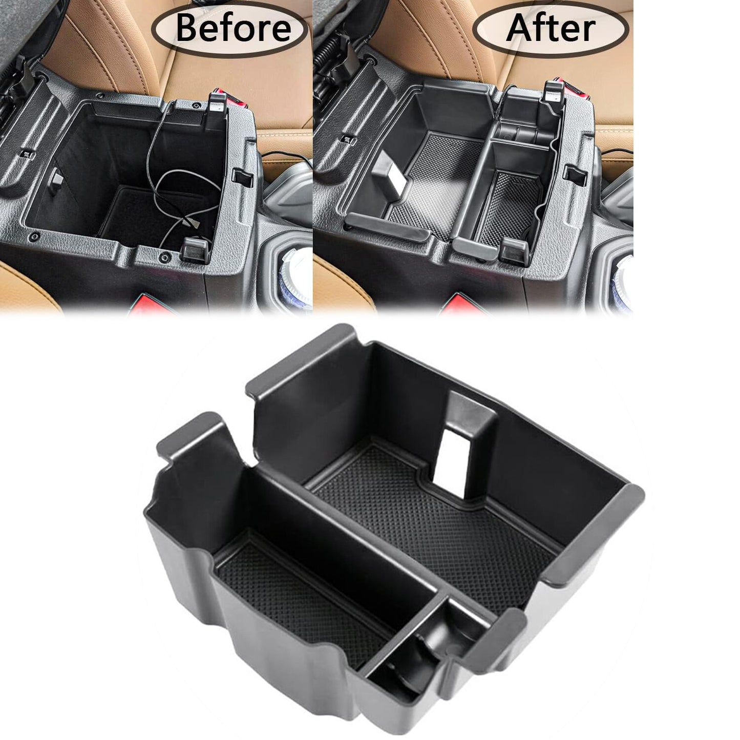 ya 8 5.26 For 2020-2025 for Jeep Gladiator Center Console Armrest Organizer Trays Storage Box