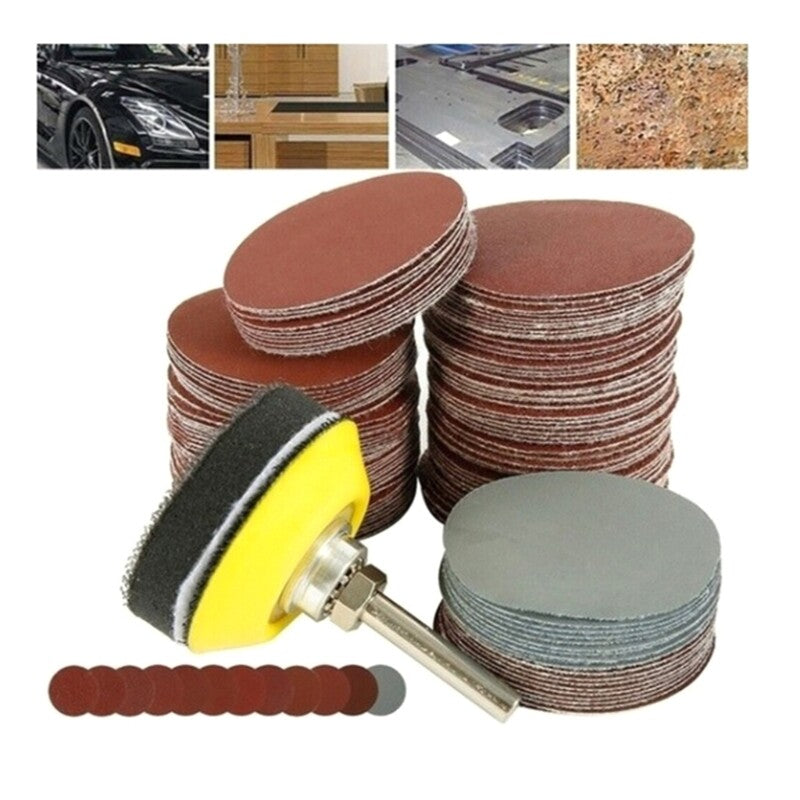 ya 14 100Pcs 1inch/25mm Sanding Discs Wet Dry Sandpaper Replacement Assortments Kits