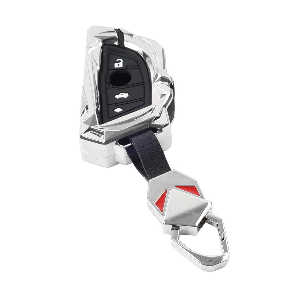 ya 10 5.28 Silver Key Case Cover Fob Shell for BMW 1 2 3 4 5 6 7 8 Series X1 X2 X3 X4 X5 X6