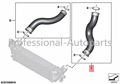 ya 1 8.12 baidi 11618580078 Charging air hose pipe for X3 G01 G02 G08 X3 18d 20dX 20i 20iX