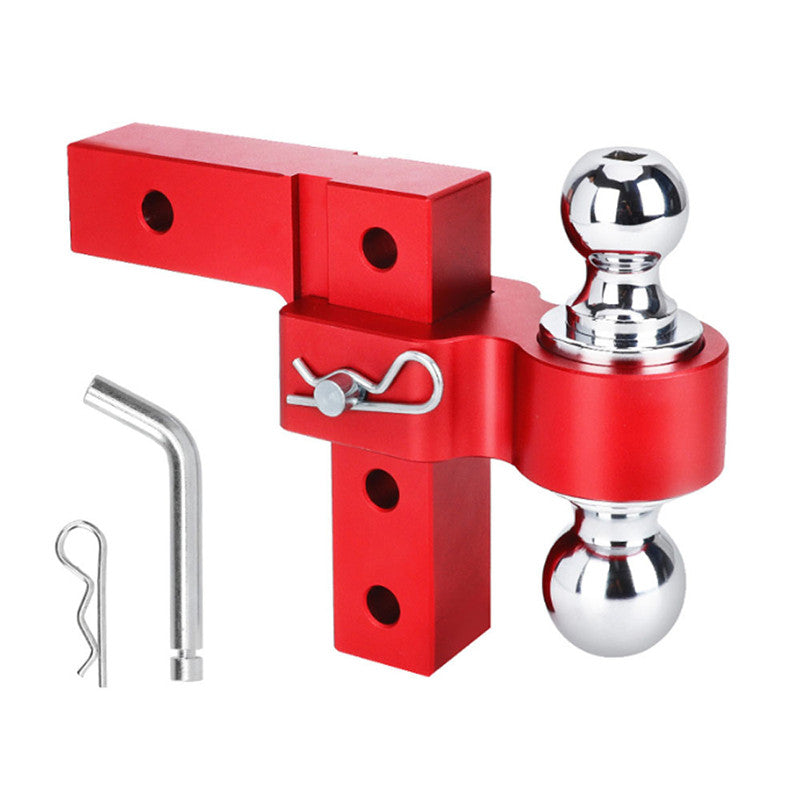 ya 5 8.7 Red Double Ball 6 Inch Drop Adjustable Trailer Hook Fits 2 Inch Receiver