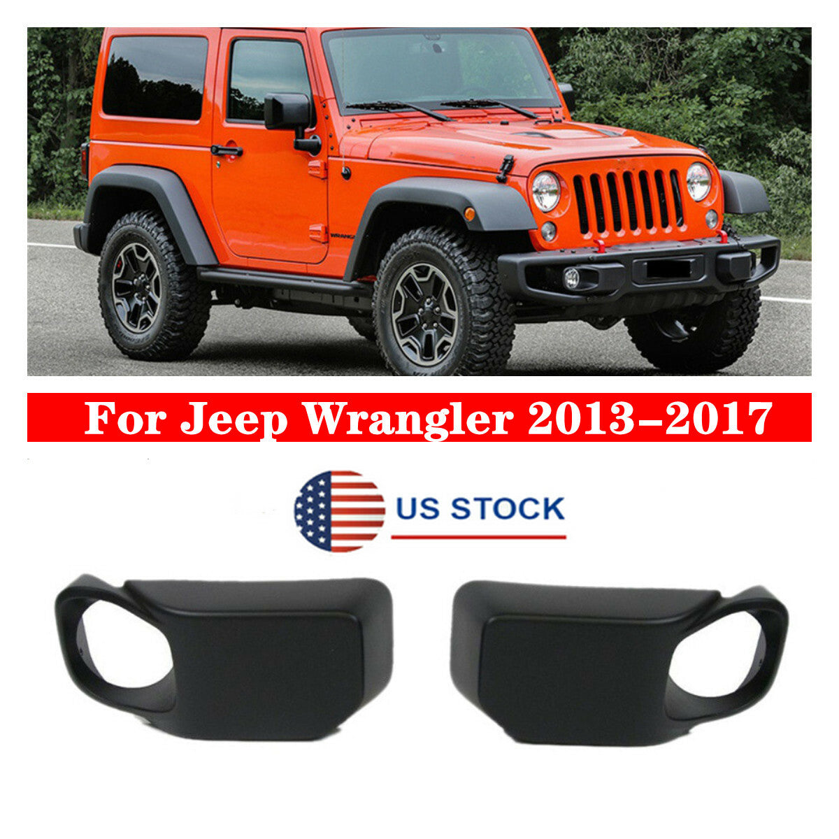 ya 27 6.18 Front Bumper Fog Light Lamp Bezel Cover For 2013-2017 for JEEP for Wrangler #68231963AA