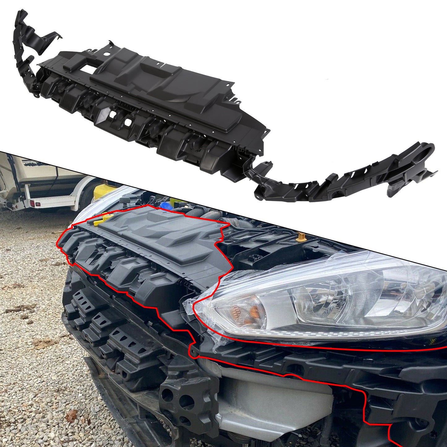 ya 4 6.21 For 15-18 for Ford FOCUS F1EZ17C897C Front Bumper Cover Support Mounting Kit Bracket