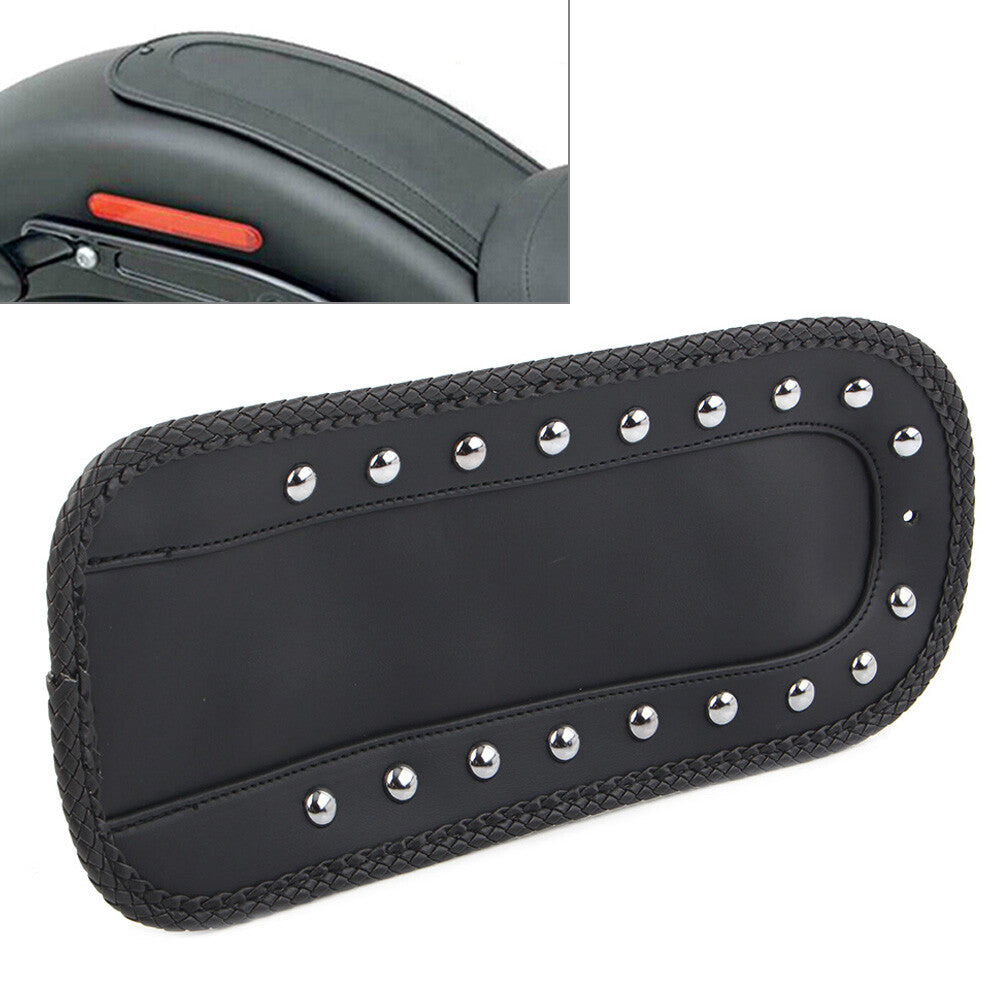 ya 5 8.7 for Harley Softail 84-06 Black PU Leather Rivet Rear Fender Bib Solo for SEAT